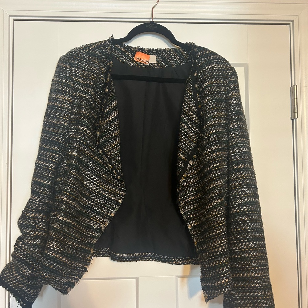 Chic Black Tweed Jacket